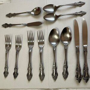 Lot of 2 Place Settings Vtg Baton Rouge Japan Stainless Steel Forks Knife Spoon